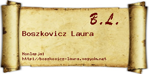 Boszkovicz Laura névjegykártya