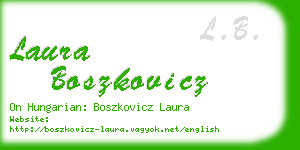 laura boszkovicz business card